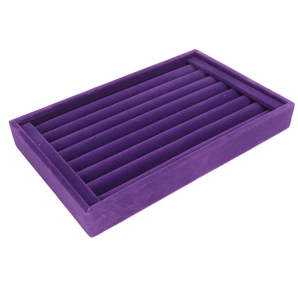 Органайзер для колец Purple Velvet на 7 ячеек, складной лоток для хранения ювелирных изделий, витрина для сережек