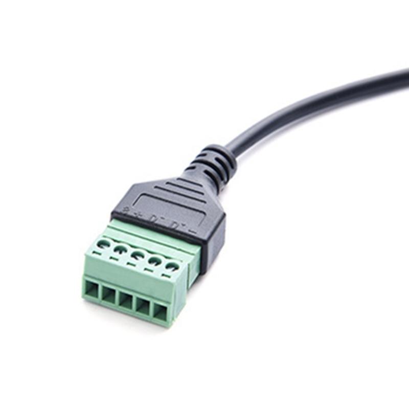 Электронный кабель Type C USB гнездо на 5-контактный болтовой винтовой клеммный кабель для нужд структурированной кабельной разводки и зарядки устройств