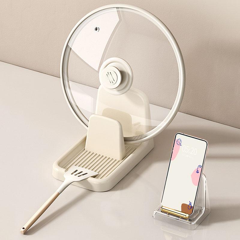 Штабелируемый пластиковый органайзер для крышек - Компактная кухонная полка для хранения нескольких крышек от посуды