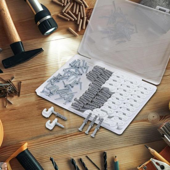 Пластиковый крючок для гирлянды Легкая установка Крючки-подвески для рождественских огней Атмосферостойкий Защищенный от ржавчины Настенное крепление