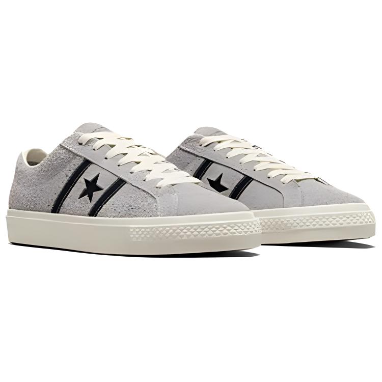 Converse One Star Academy Pro Suede Totally Neutral Черные кроссовки унисекс Серая цапля A07619C