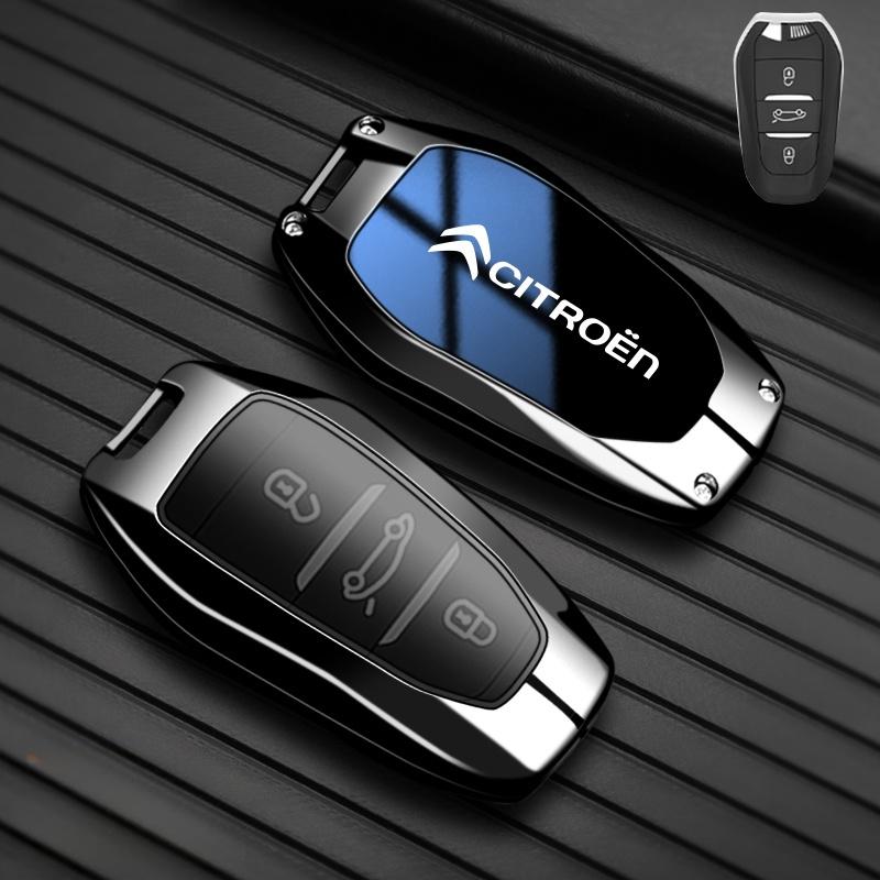 YKFEA1 Zinc Alloy High-end Car Key Cover For Citroen C1 C2 C3 C4 C5 C6 VTS Xsara C-Crosser Berlingo Jumpy Key Bag Keychain Accessories