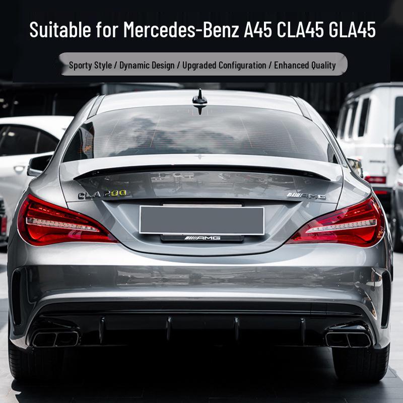 Совместимый выхлоп с квадратными насадками для Mercedes A-Class W176 CLA45, A200 260, GLA45