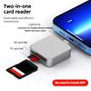 2-в-1 для SD TF Card Reader Data Converter Мобильный телефон Внешний Card Reader для iPhone Micro Type-C Phone Tablet