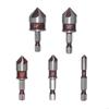 Hex Shank Chamfer Drill Bit Hole Opener Chamfering Tool Drill Bit Set  Carpentry Power Tool