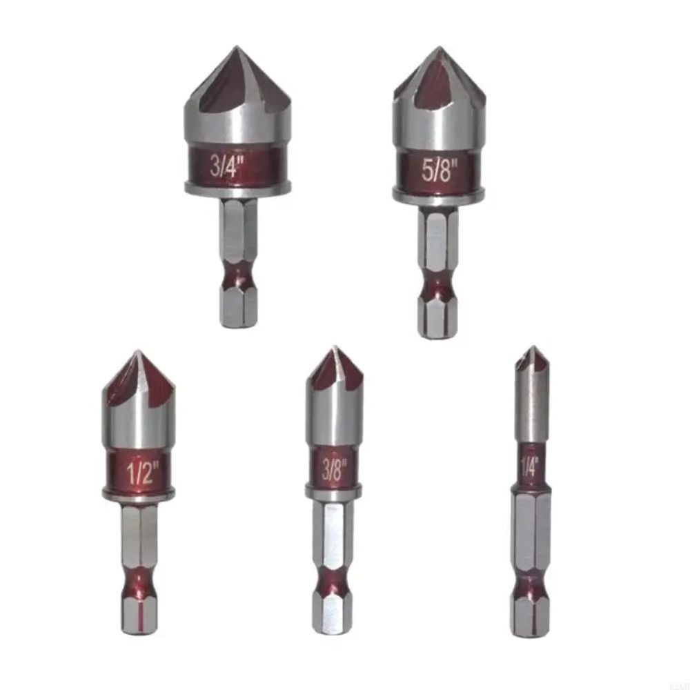 Hex Shank Chamfer Drill Bit Hole Opener Chamfering Tool Drill Bit Set  Carpentry Power Tool
