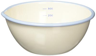 Миска эмалированная Fuji W, 12 см, 0,4 л, Эмаль, Градуированная, Белая, BM-12B