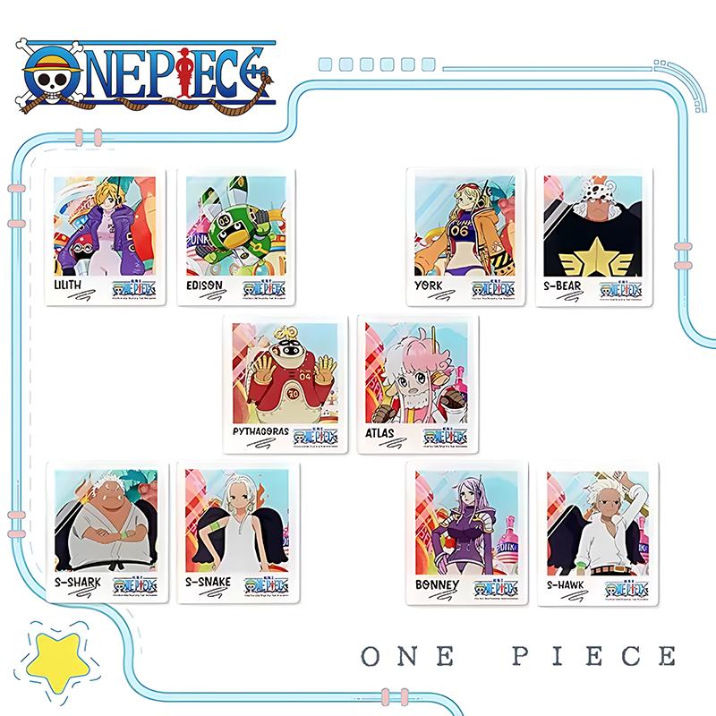 1pc Official ONE PIECE Egghead Polaroid-Style Fridge Magnet Blind Box. Collect the Straw Hat Crew—A Decorative Gift for Friends.