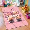 3D Milk Tea Theme Print Carpet Living Room Bedroom Sofa Large Area Decorative Mat Kids Play Soft Non-slip Rugs Ten Festive Gifts