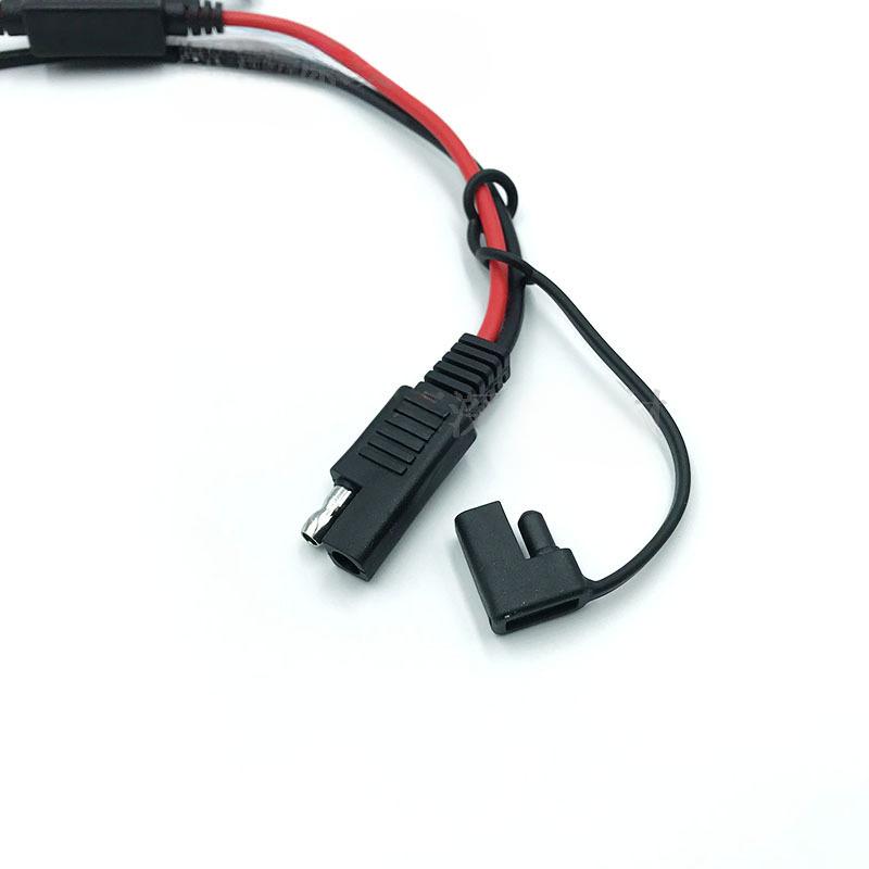 SAE Socket Port Waterproof To DC5.5X2.1 5521 Quick Connect Solar Panel Mount 16AWG SAE Cable for Solar Generator Battery Charger