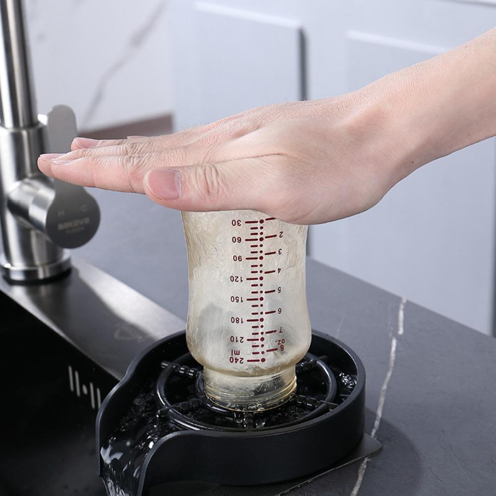 Черный кран для ополаскивания стаканов, автоматическая мойка чашек, кофейник, ополаскиватель высокого давления