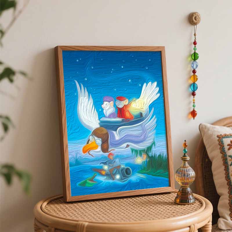 Disney Oil Painting Kit, Rescuers Flying Canvas DIY Home Decor