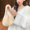 Dumpling Bag Winter Imitation Mink Plush Handbag Women's Pleated Bag Fashion Versatile One-shoulder Shell Bag