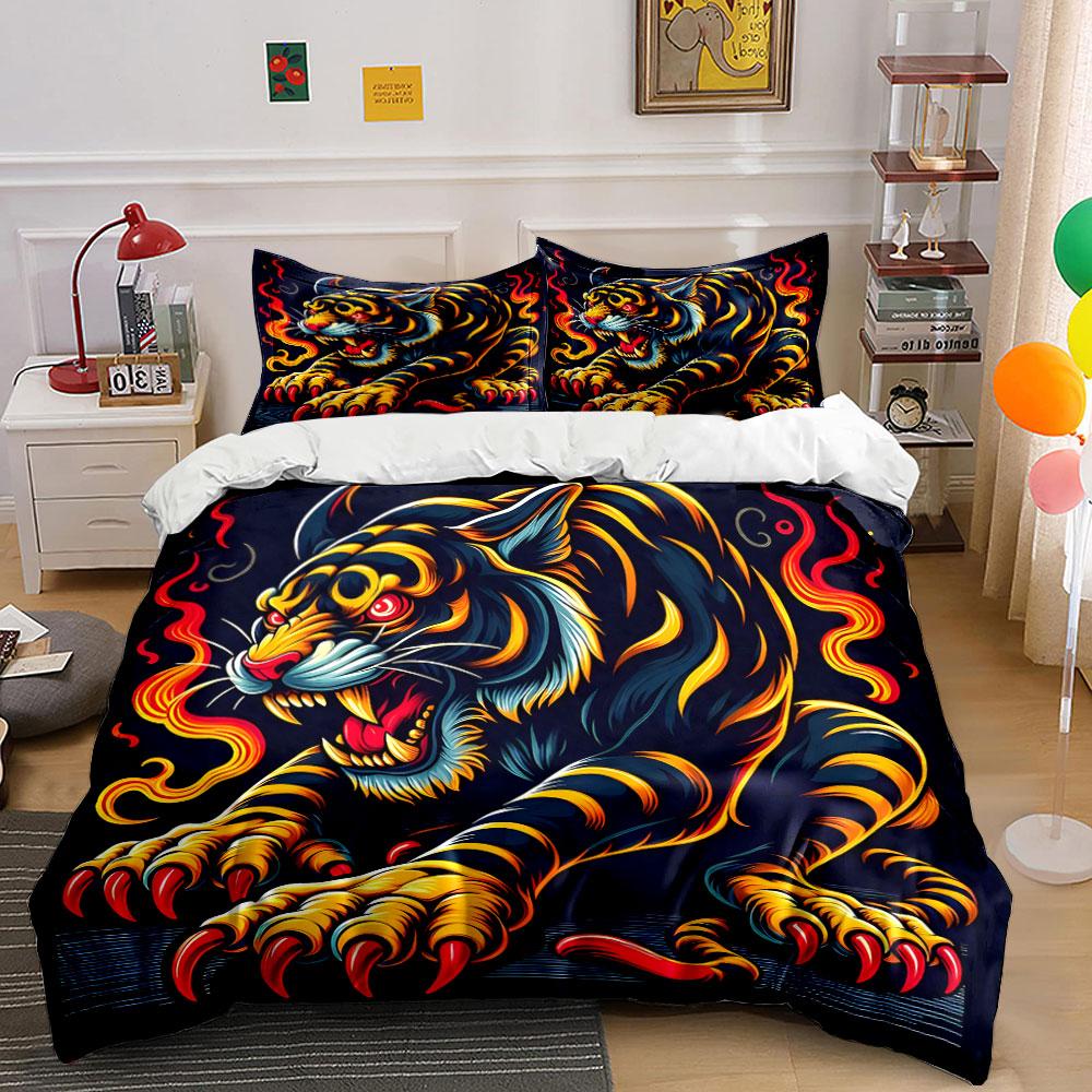Fiery Roar of Majesty Bedding sets Duvet covers Pillowcases(1* Duvet Cover 2* Pillowcases without duvet insert)