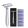 Manual Chrome Long Handle Barber Shaving Safety Blade Razor Classic Stainless Shaver Face Care Tool