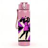 1PC Dancer Girl Silhouette Stage Print 750ml Color Plastic Sports Water Bottle Leakproof Flip Straw Lid Suitable for Sports Office Home Use