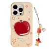 Red Apple 16pro Max Mobile Phone Case 17 Three Dimensional with Pendant Iphone15 Suitable for 13 Niche 11