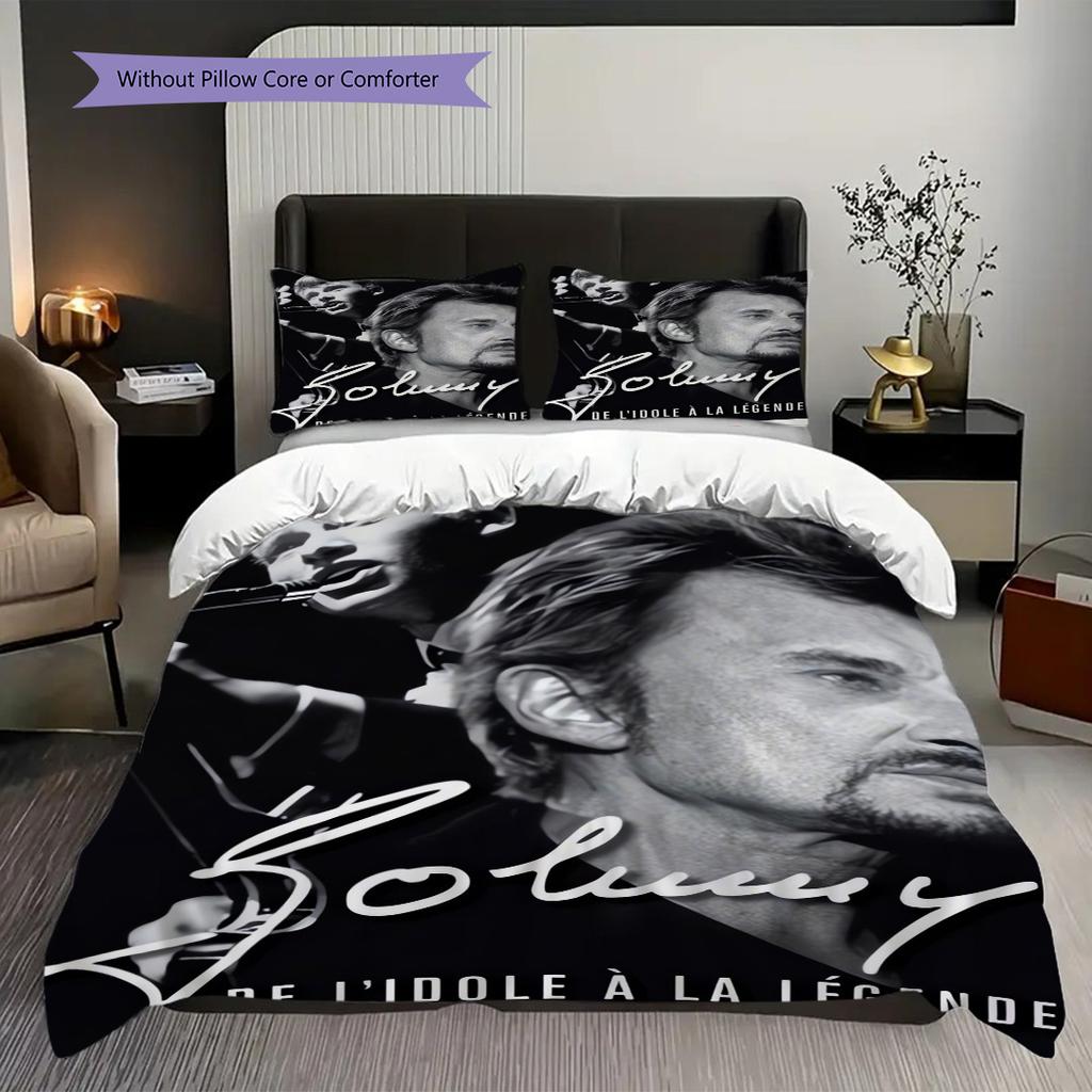 Rock Legends Fire Guitars Bedding (1 * duvet cover + 2 * pillowcase, without core) 2D Flat Soft and comfortable Duvet cover and pillowcase