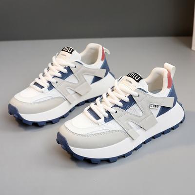 Женская спортивная обувь класса люкс весна-осень, новые сетчатые цветные блоки, популярные модные повседневные кроссовки на платформе с мягкой подошвой Zapatos De Mujer