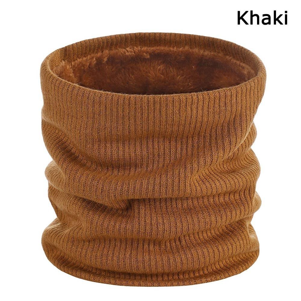 Теплый шарф-труба для шеи, вязаный шарф, двухслойная грелка для шеи, модная маска для езды, женская/мужская