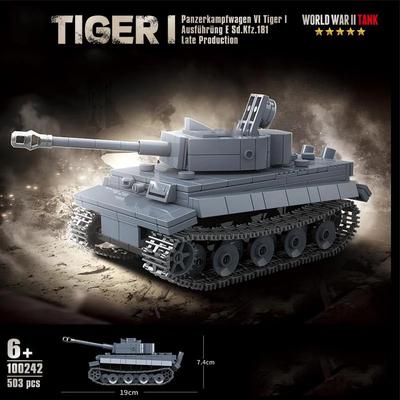 Ww2 Военный танк мировой войны Тигр I, немецкий тяжелый танк, строительные блоки, кирпичи, детские развивающие игрушки для детей, рождественские подарки для мальчиков