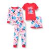 Amazon Essentials 4-Piece Pajama Set (formerly Spotted Zebra) Disney Marvel Star Wars Toddler Girls Stitch Hugs 90