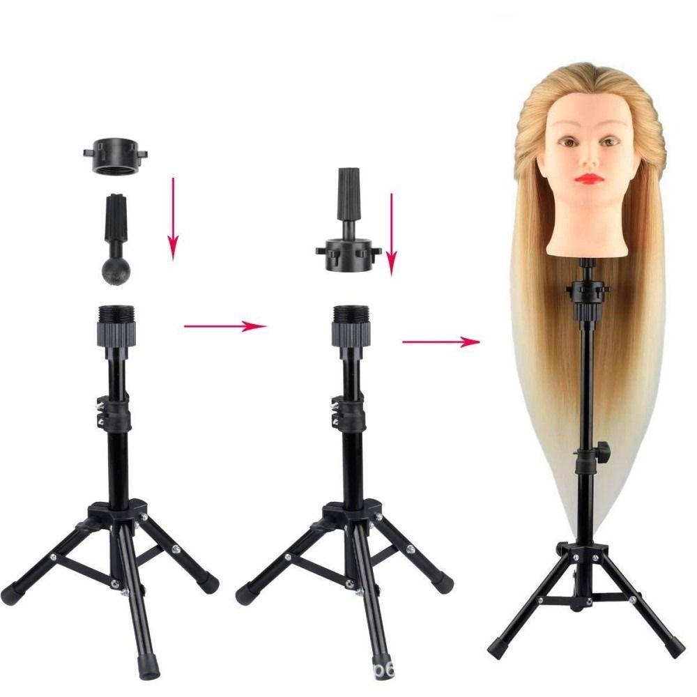 Head Holder Mannequin Wig Stand Tripod Bracket Clamp Holder Model Hairdressing Head Tripod