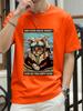 A Vintage Cat Flying In The Sky Printed TShirts Womens Summer Cotton Short Sleeve ONeck Comfortable Loose Tops Casual Clothes