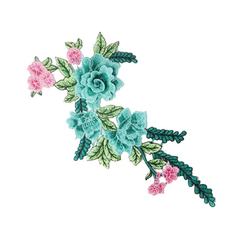 Мода Популярный Полиэстер 1PC Высокое Качество Вышивка Моды Шитье Нашивки DIY Аппликация Нашивки Одежды Аксессуары Цветок