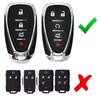iJDMTOY Custom Fit Black Polished Carbon Fiber Key Fob Shell Cover for 2016-up Chevrolet