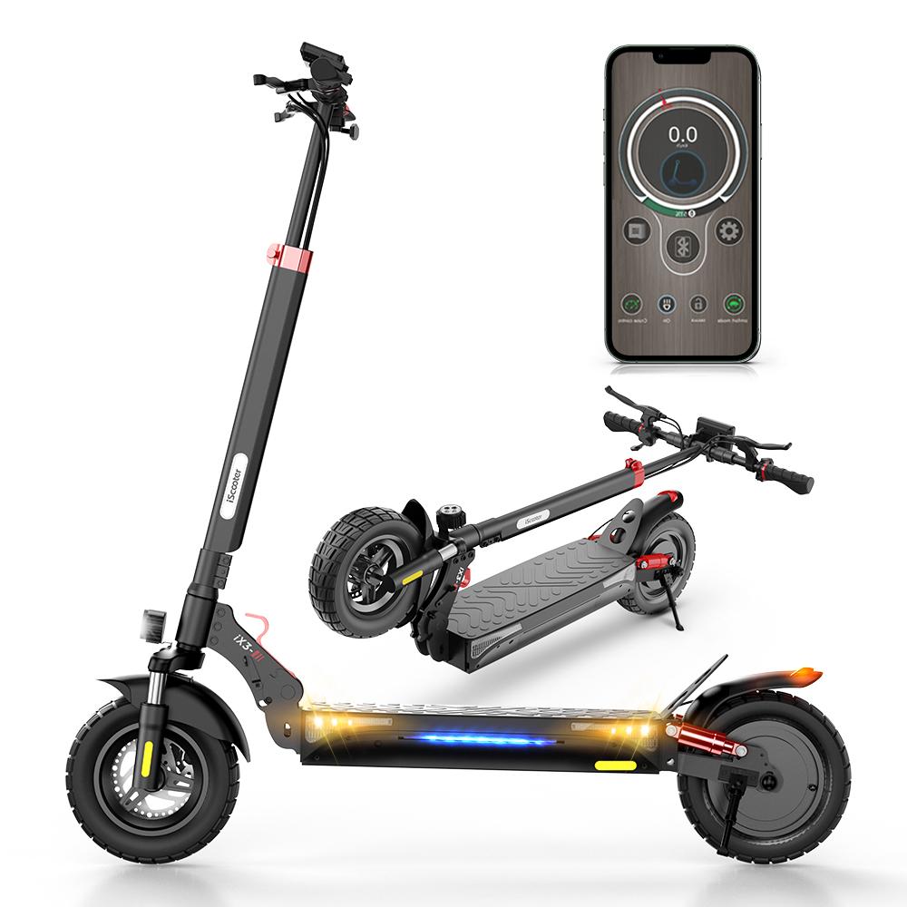iScooter IX3 10" Electric Scooter 40KM/H Off-Road Tire 800W Motor 48V/10Ah Battery For 40KM Range,App Control