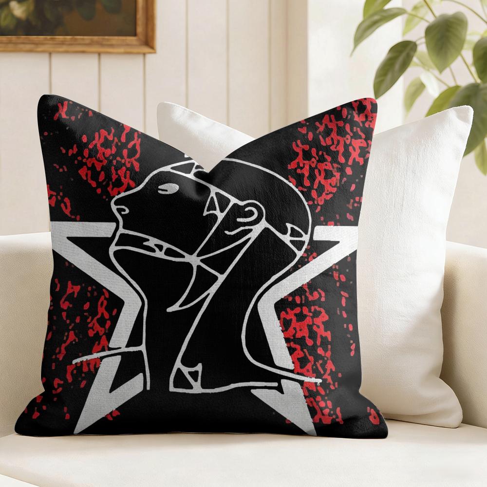 The SSisters Of MMercy Band Cushion Cover Eco Linen Pillow Case DoubleSided Print Breathable Durable Zipper Home Decor Gift