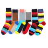 Fashion Socks High Quality Men Socks Vibrant Autumn Crew Cotton Socks Striped Socks