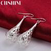 CHSHINE новые очаровательные серьги из стерлингового серебра 925 пробы для женщин, ювелирные изделия, универсальные трендовые серьги в форме полой капли воды