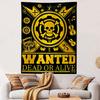 "Wanted Dead or Alive Pirate Design" Patterned tapestry home decor, suitable for bedroom and living room, gift