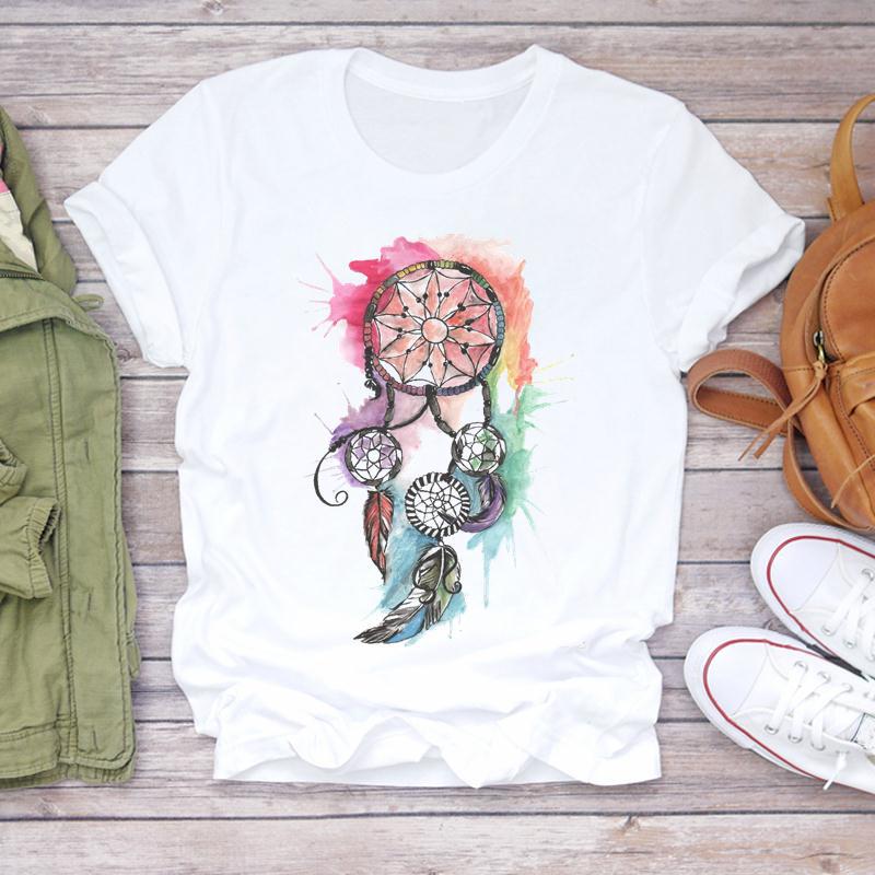 Dreamcatcher Dreamcatcher Crewneck свободная модная белая футболка женская футболка с короткими рукавами топы футболка большого размера футболка