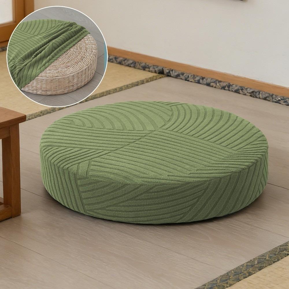 Round Chair Seat Slipcover Stretch Tatami Cushion Cover Durable Floor Cushion Cover Home Use
