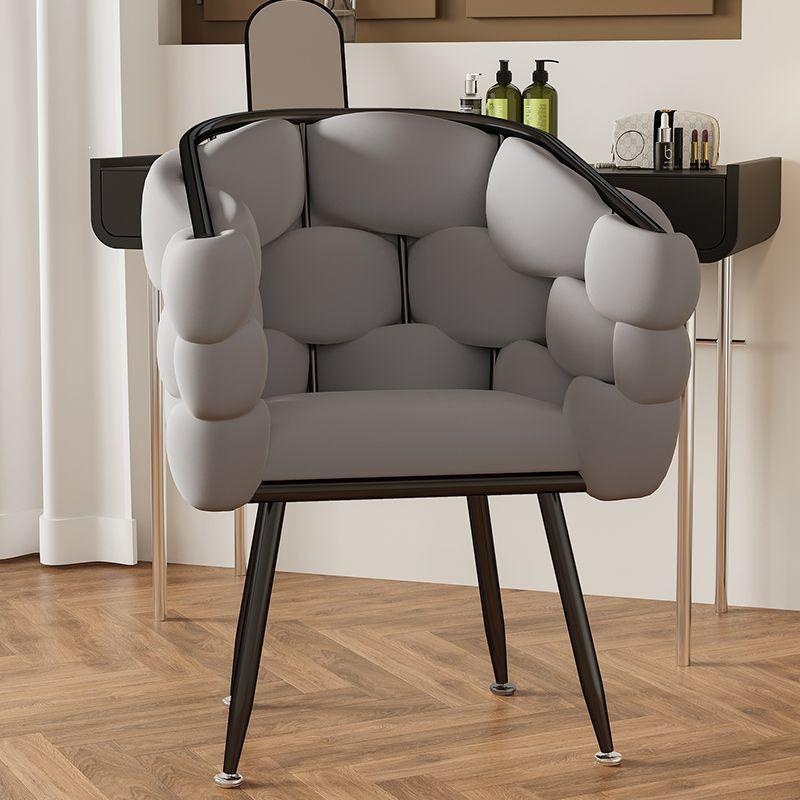 Light Luxury Cream Style Makeup Chair with Cute Backrest – Ideal for Girls' Bedroom & Live Streaming