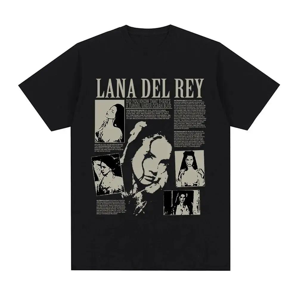 Fashion 2026 Lana Del Rey Tshirt Music Printed Cotton Tshirt Unisexs Summer Casual Top Short Sleeve Classic Male Unisex Tee