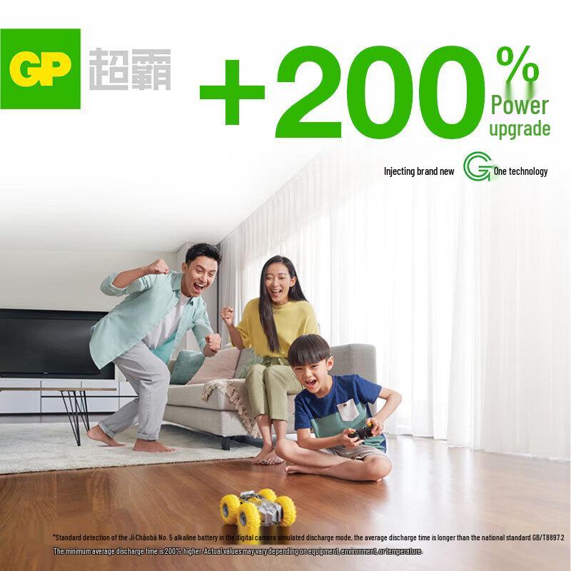 GP AA 1.5V Ultra Alkaline Batteries 4-Pack CN plug (adapter included)