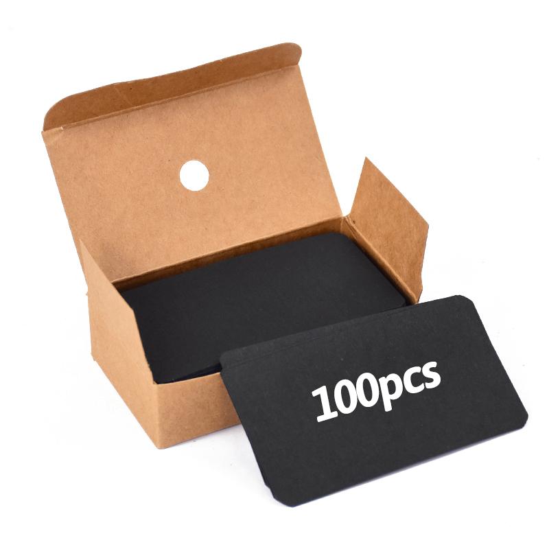 100pcs/box Blank Kraft Paper Card DIY Postcard Gift Labels Wedding Birthday Party Greeting Invitation Place Card Message Cards