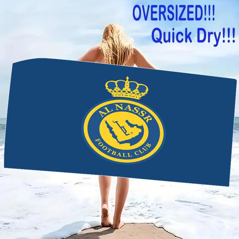 Пляжное полотенце с принтом Al-Nassr, большое, мягкое, быстросохнущее, для пляжа, кемпинга, плавания