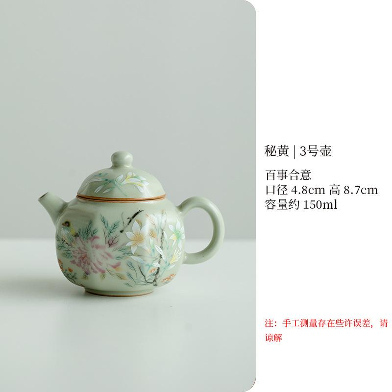 Китайский стиль Ru Ware антикварный чайник ретро отечественный керамический маленький шестиугольный чайник кунг-фу чайный сервиз чайник