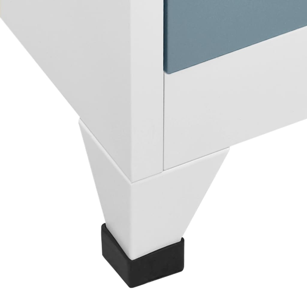 Locker Cabinet Light Grey and Dark Grey 90 x 45 x 180 cm Steel