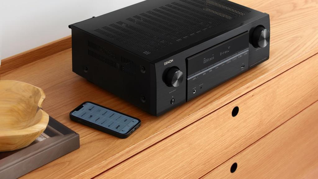 Denon AV-ресивер объемного звучания 8K Ultra eARC AVR-X1800H 7.2-канальный HD, HDR10+, совместимый/черный AVR-X1800HK