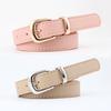 Versatile PU Leather Belt Women's Waist Belt Simple Metal Buckle Belt