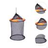 Float Fish Basket Coated Mesh Net Fishing Bucket Well Cage for Live Caught