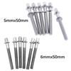 6Pcs Strong Drum Tension Rods with Washers Drum Tight Screw Drum Lug Bolts  for Jazz Drums Repair