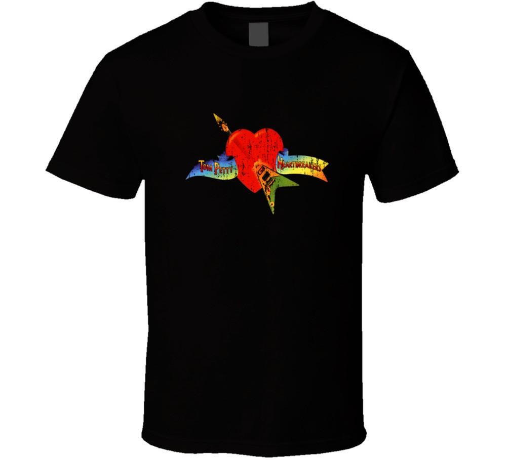 Tom Petty Heartbreakers 70s Classic Rock Band Worn Look Music T Shirt