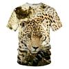 New Cheetah Pattern 3D Wild Animal Leopard Print T-Shirt For Men Women Summer Short Sleeve O-Neck T Shirt Unisex Streetwear Top
